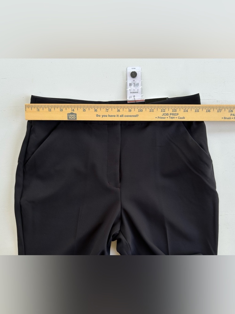 Express Editor Flare Trouser High Rise Wide Leg Dress Pants Black Women’s Size 8 - Picture 5 of 16